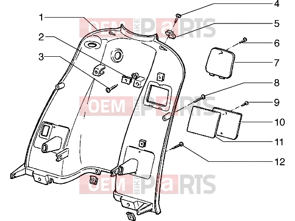 PIAGGIO Chassis » Rear shield
