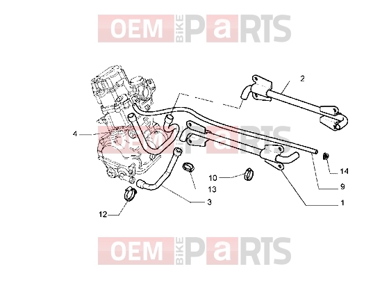 PIAGGIO Engine » Cooling piping