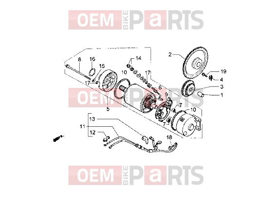PIAGGIO Engine » Starting motor