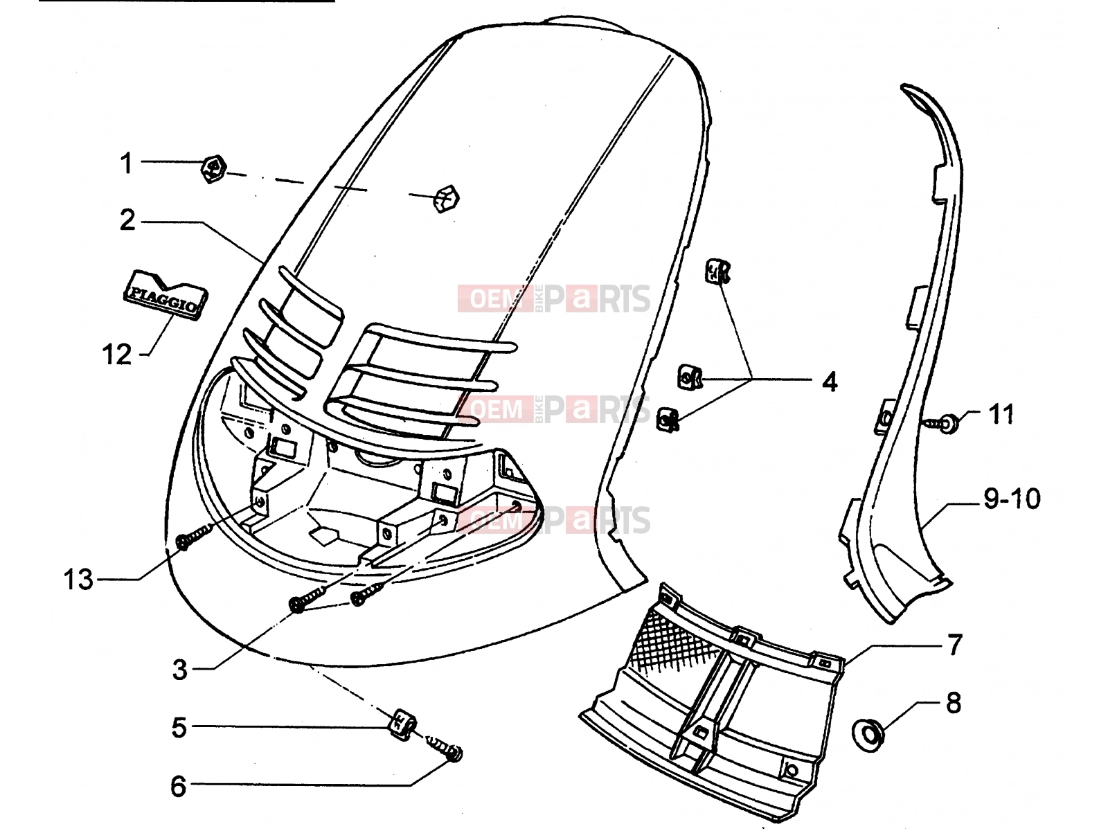 PIAGGIO Frame » Front shield