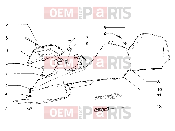 PIAGGIO Chassis » Upper side panels