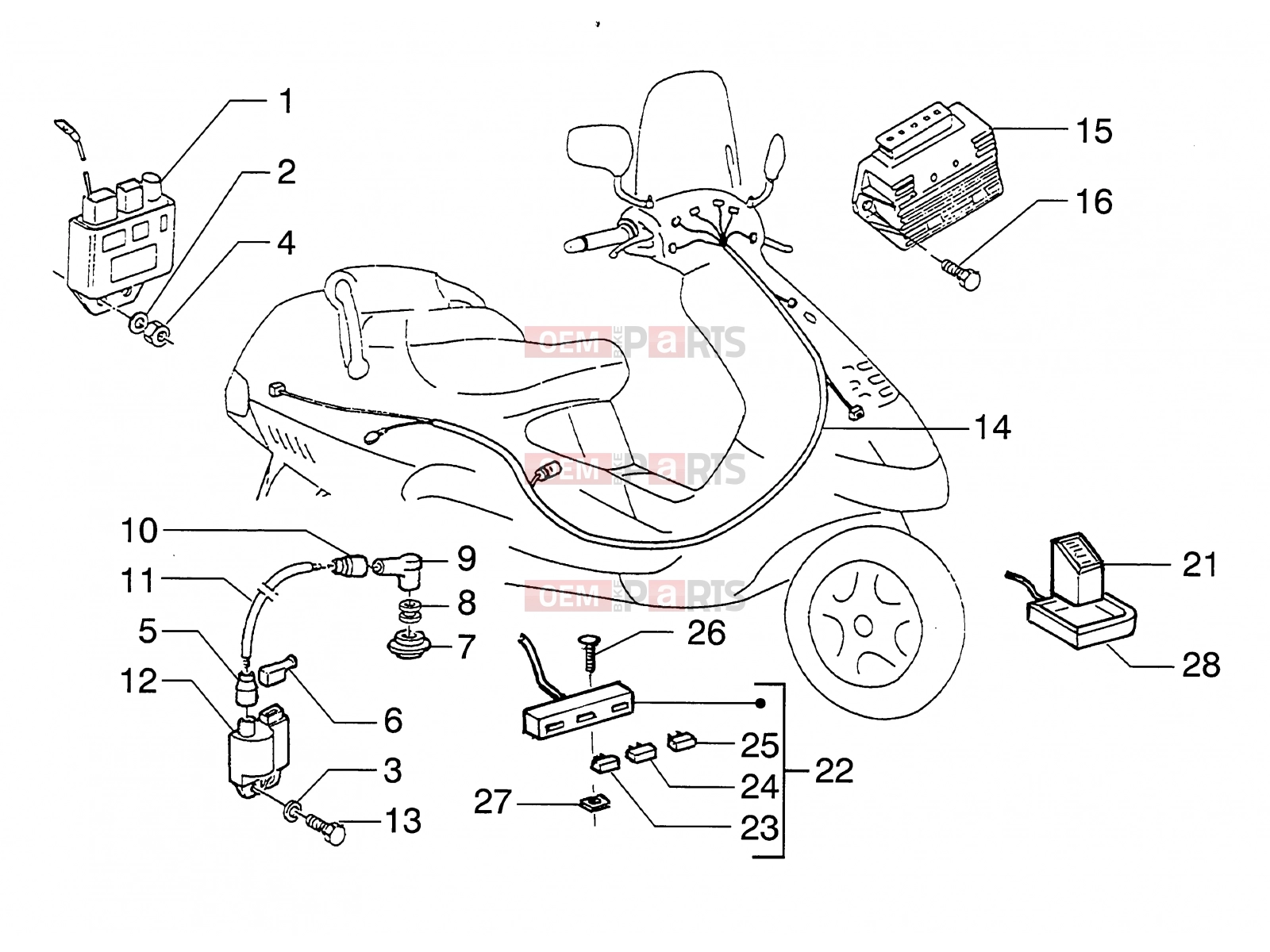PIAGGIO Electrical system » Electrical systems