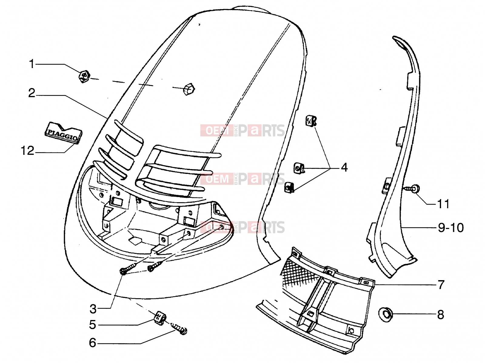 PIAGGIO Frame » Front shield