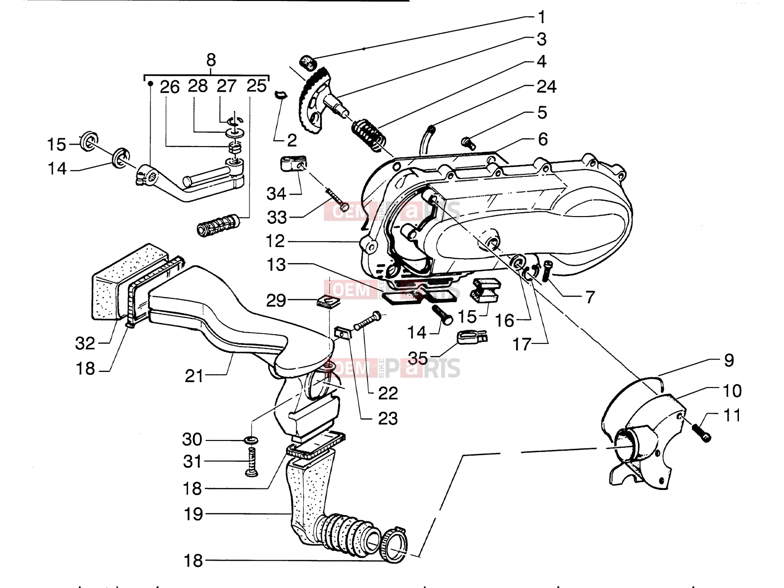 PIAGGIO Engine » Starter assembly