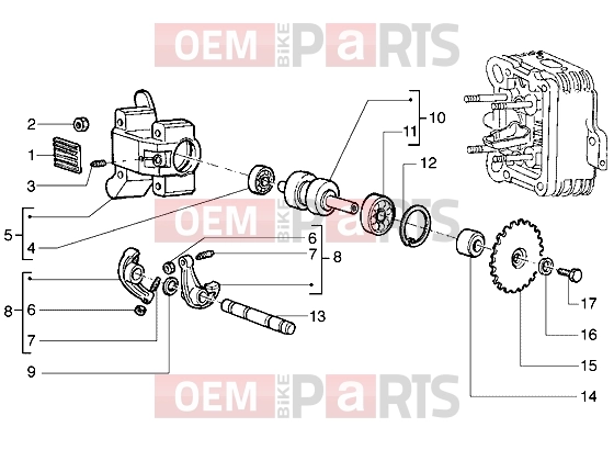 PIAGGIO Engine » Rocker levers support