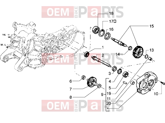PIAGGIO Engine » Wheel axe