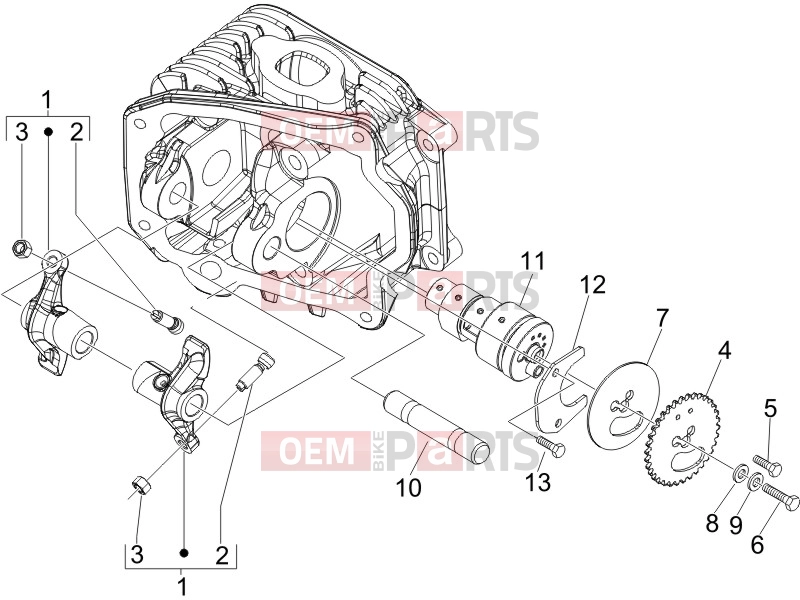 PIAGGIO Liberty 125 Engine » Rocking levers support unit