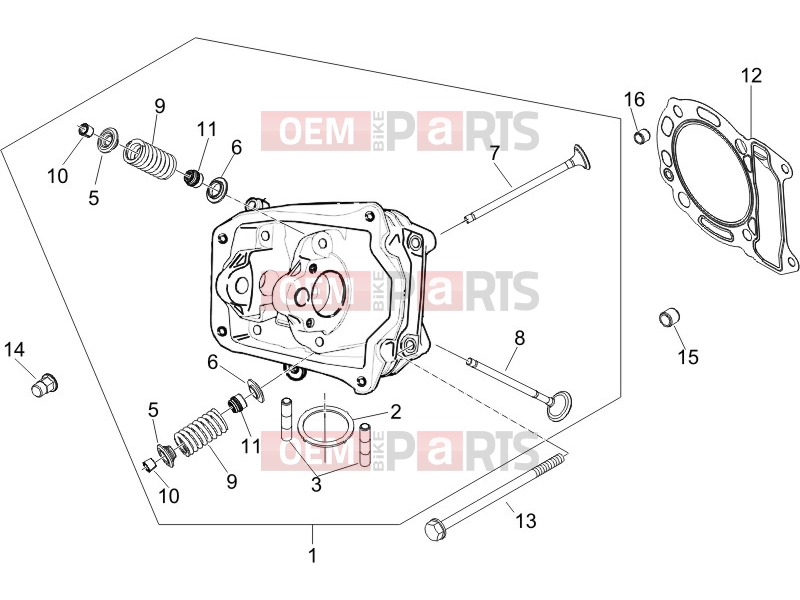 PIAGGIO Liberty 125 Engine » Head unit - Valve