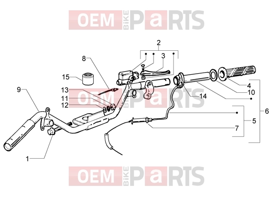 PIAGGIO Handlebars » Handlebars component parts