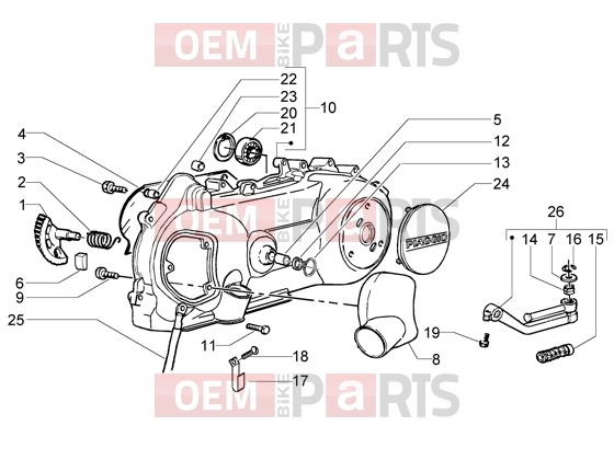 PIAGGIO Engine » Kickstarter-crankcase cooling
