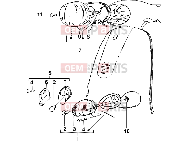PIAGGIO Electrical system » Optical unit