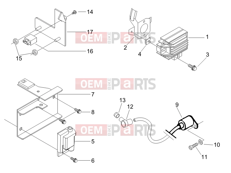 PIAGGIO Liberty 200 Electrical system » Voltage Regulators - Electronic Control Units (ecu) - H.T. Coil