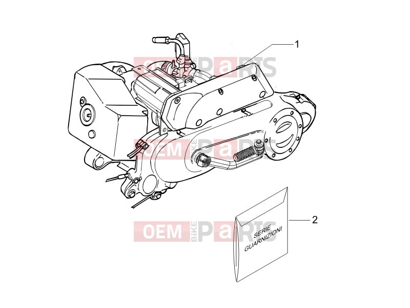 PIAGGIO Liberty 50 2T Engine » Engine, assembly