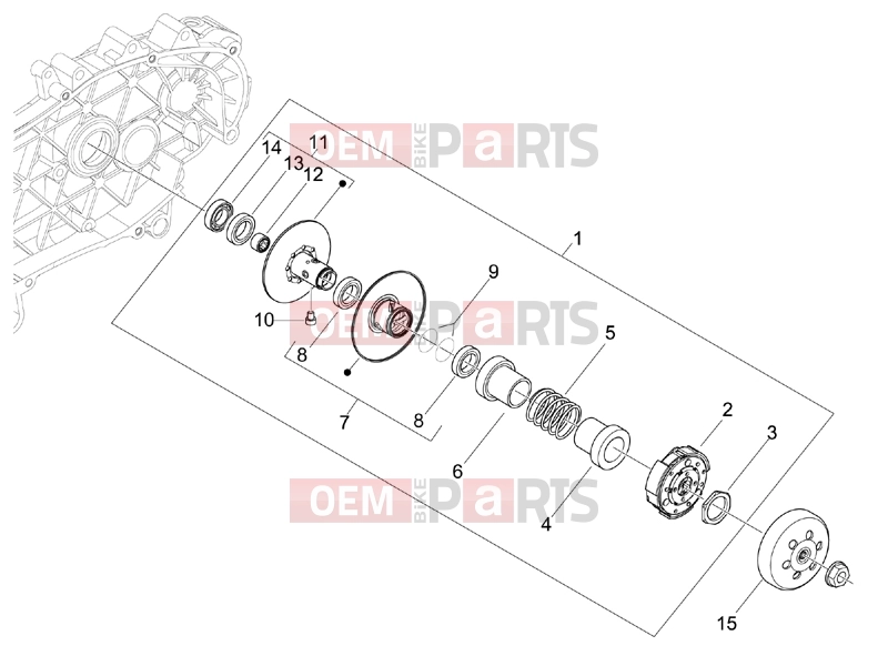 PIAGGIO Liberty 50 2T Engine » Driven pulley