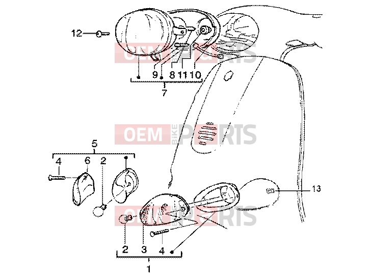 PIAGGIO Electrical system » Optical unit