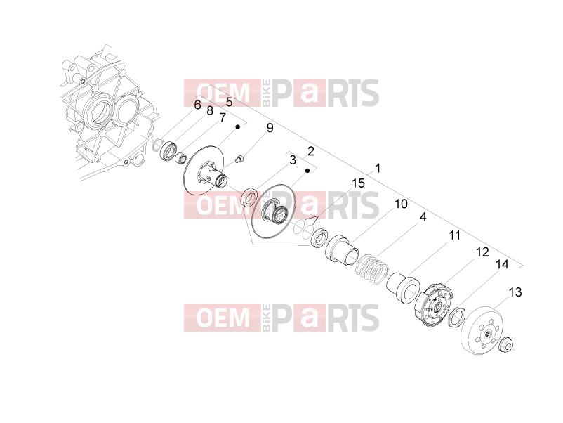 PIAGGIO Liberty 50 4T Engine » Driven pulley