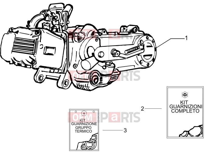 PIAGGIO Liberty 50 4T Engine » Engine, assembly