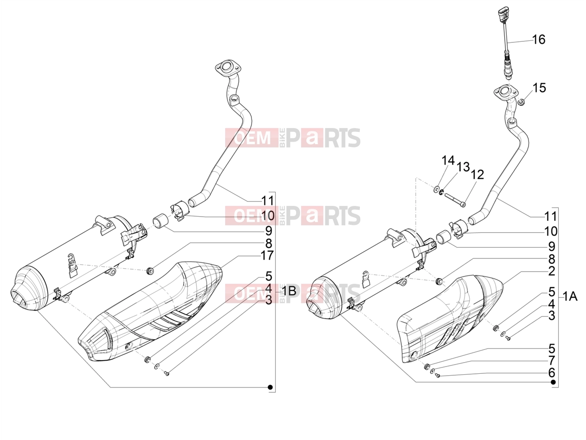 PIAGGIO Medley 150 4T ie ABS Engine » Silencer