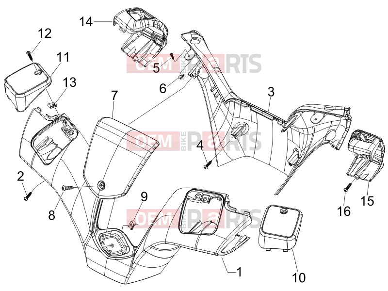 PIAGGIO MP3 125 Handlebars/Steering » Handlebars coverages