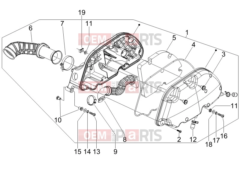 PIAGGIO MP3 125 Engine » Air filter