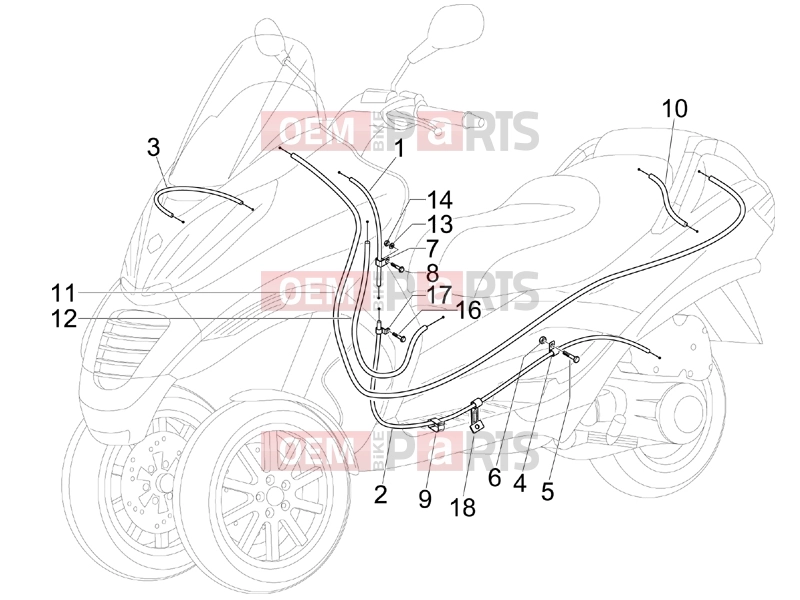 PIAGGIO MP3 125 Braking system - Transmissions » Transmissions