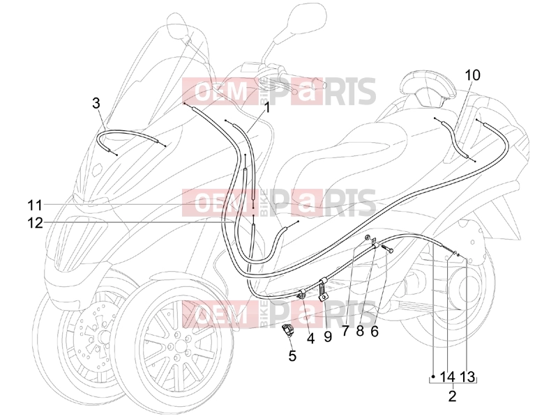 PIAGGIO MP3 125 Hibrid Braking system - Transmissions » Transmissions