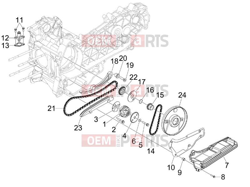 PIAGGIO MP3 125 Hibrid Engine » Oil pump