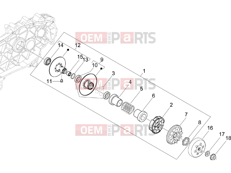 PIAGGIO MP3 125 ie Touring Engine » Driven pulley