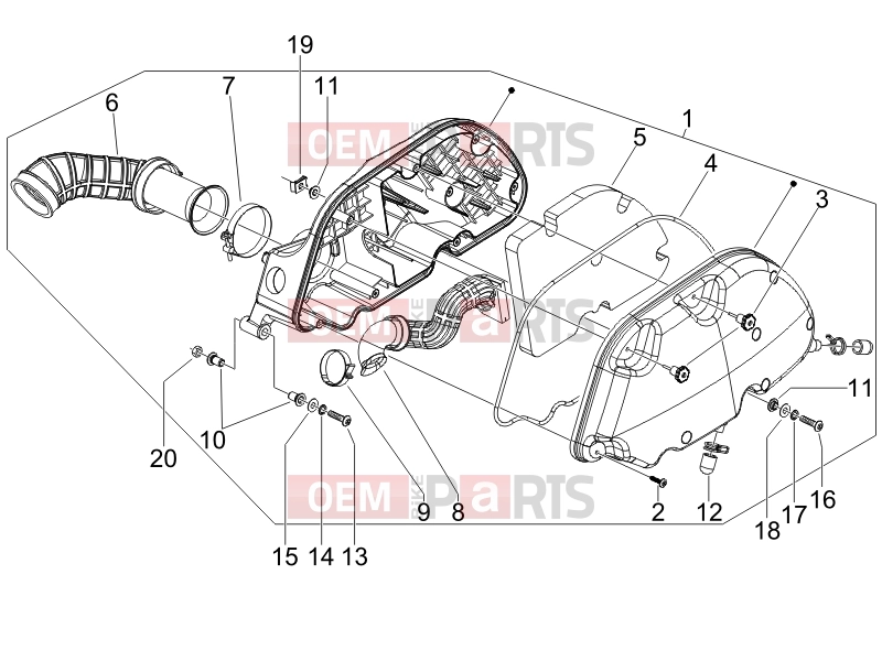 PIAGGIO MP3 250 Engine » Air filter