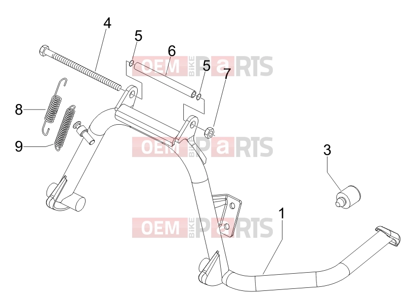 PIAGGIO MP3 250 Frame - Plastic parts - Coachwork » Stand/s