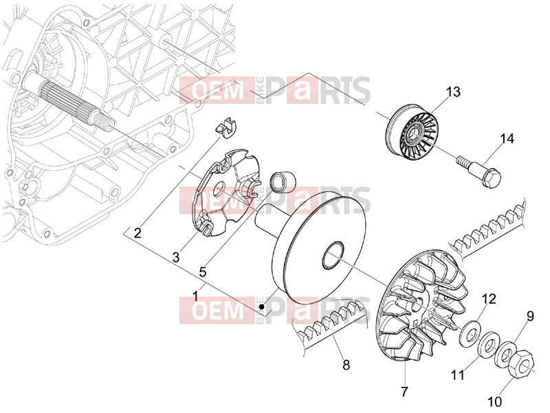 PIAGGIO MP3 250 Engine » Driving pulley