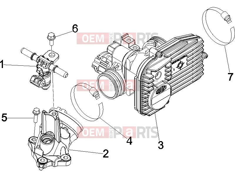 PIAGGIO MP3 250 Engine » Throttle body - Injector - Induction joint