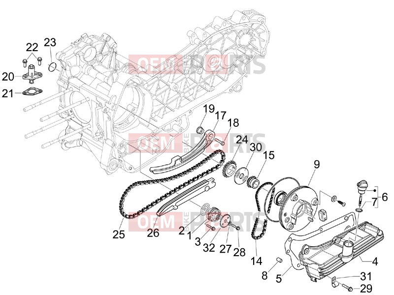 PIAGGIO MP3 250 Engine » Oil pump