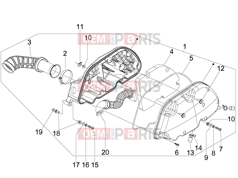 PIAGGIO MP3 250 ie LT Engine » Air filter