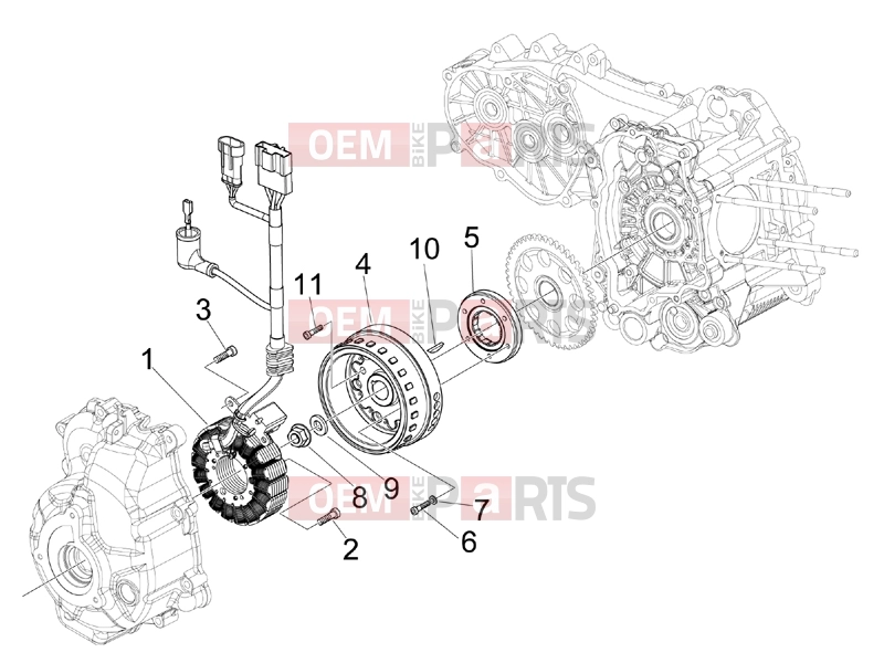 PIAGGIO MP3 250 ie LT Engine » Flywheel magneto