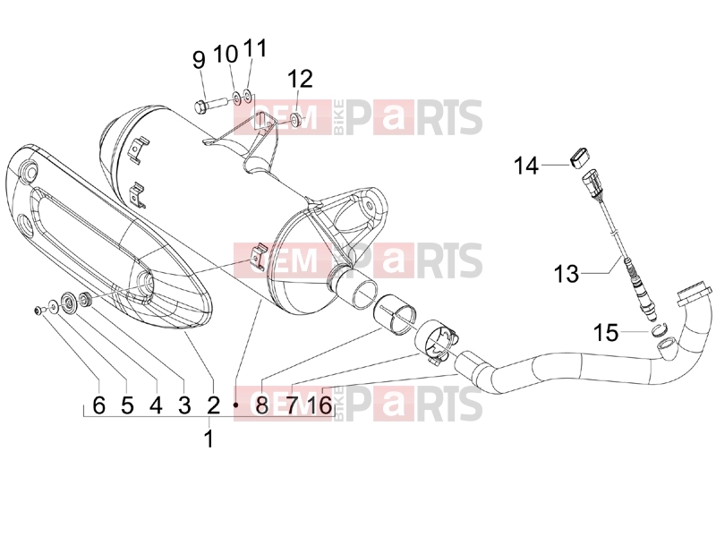 PIAGGIO MP3 250 ie LT Engine » Silencer
