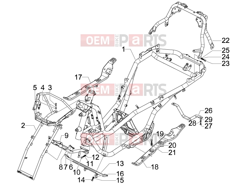 PIAGGIO MP3 250 ie LT Frame - Plastic parts - Coachwork » Frame/bodywork