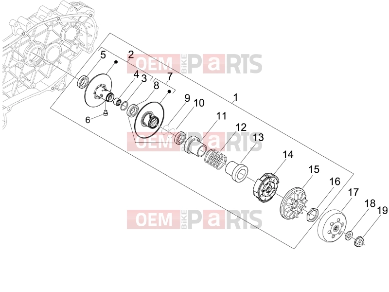 PIAGGIO MP3 300 ie MIC Engine » Driven pulley