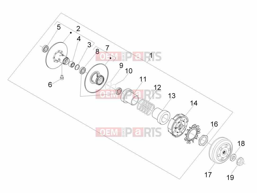 PIAGGIO MP3 300 YOUrban ERL Engine » Driven pulley