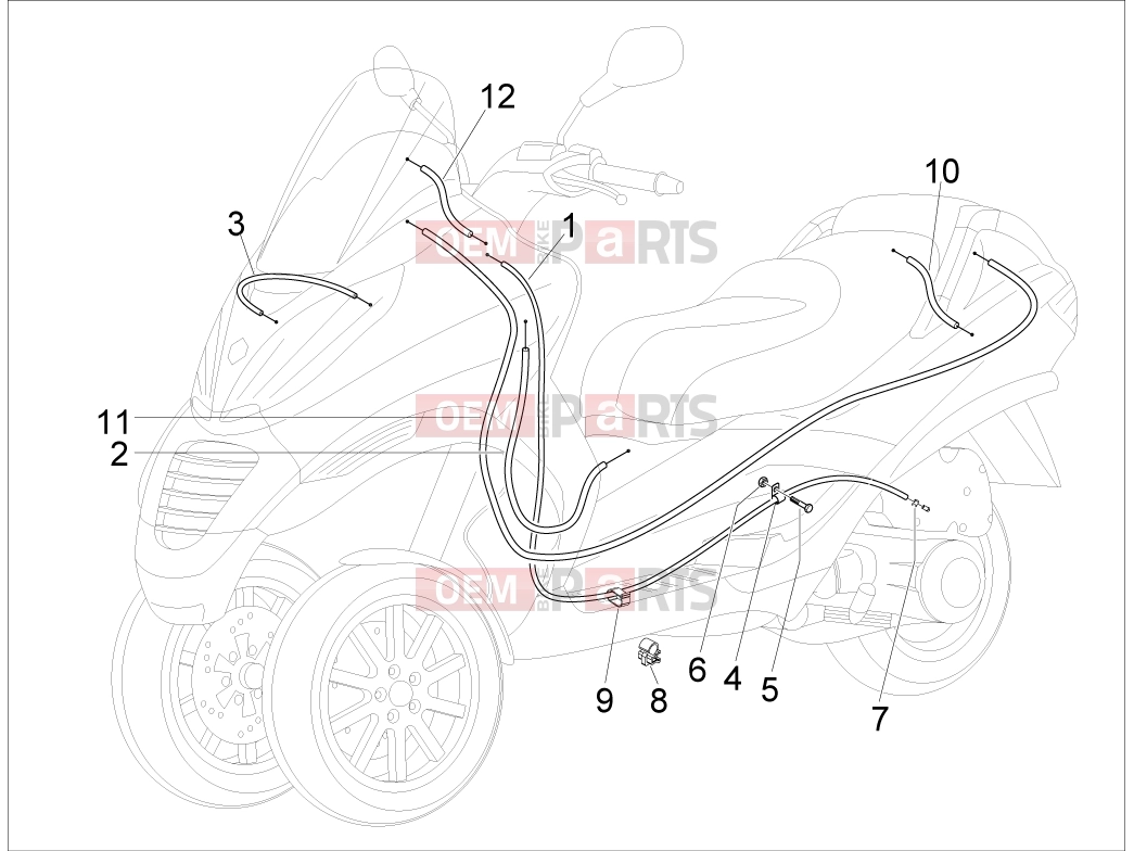 PIAGGIO MP3 400 ie Braking system - Transmissions » Transmissions