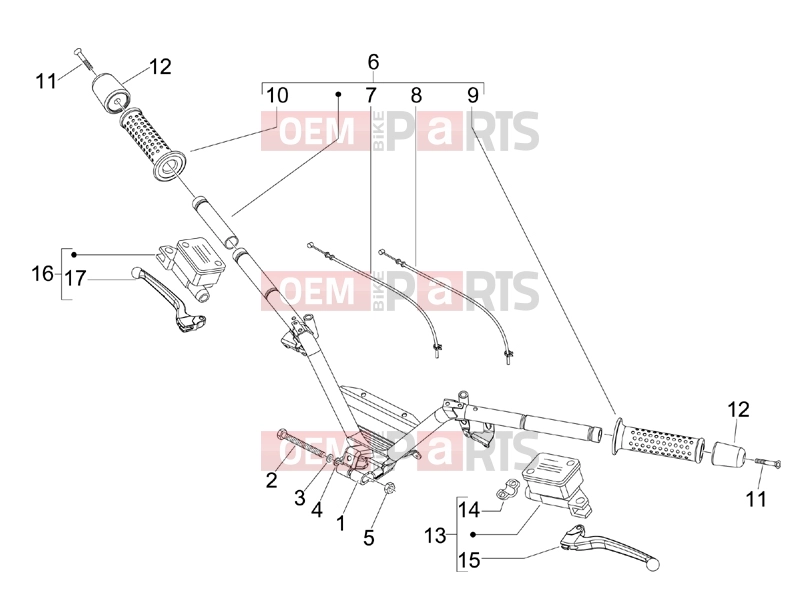 PIAGGIO MP3 400 ie LT Touring Handlebars/Steering » Handlebars - Master cil.