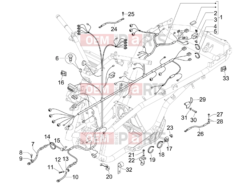 PIAGGIO MP3 400 ie LT Touring Electrical system » Main cable harness