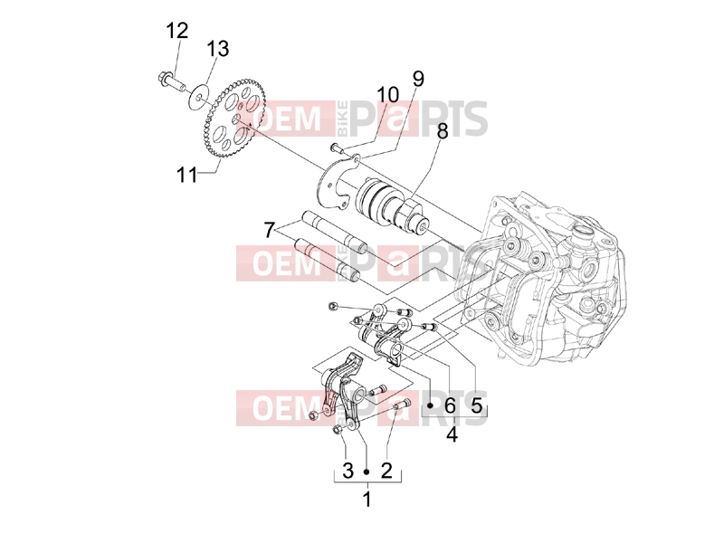 PIAGGIO MP3 400 ie LT Touring Engine » Rocking levers support unit