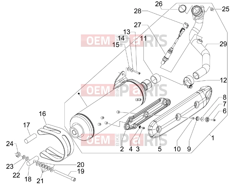 PIAGGIO MP3 400 ie LT Touring Engine » Silencer