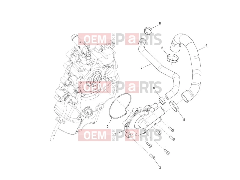 PIAGGIO MP3 400 ie Engine » Cooler pump