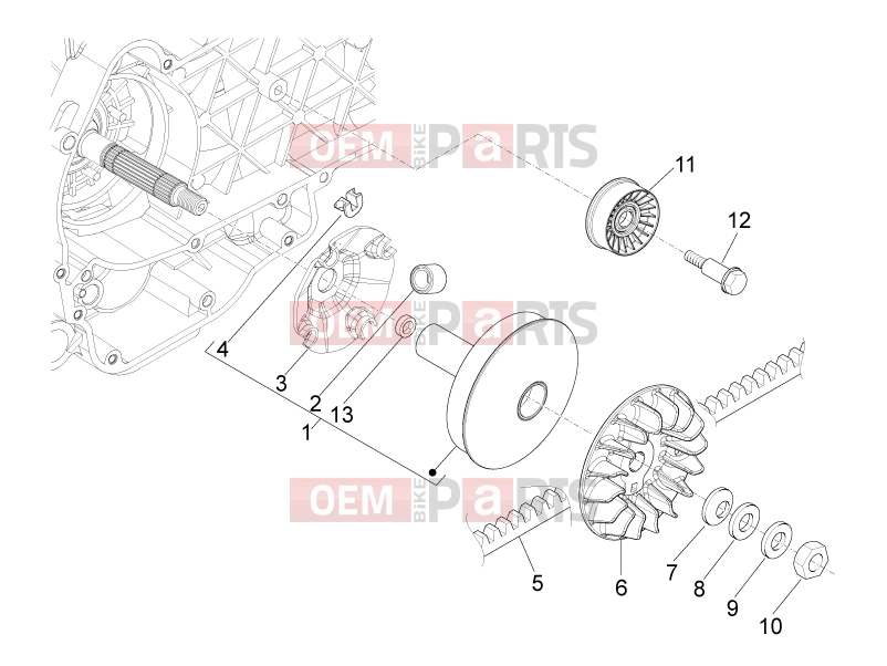 PIAGGIO MP3 400 ie Engine » Driving pulley