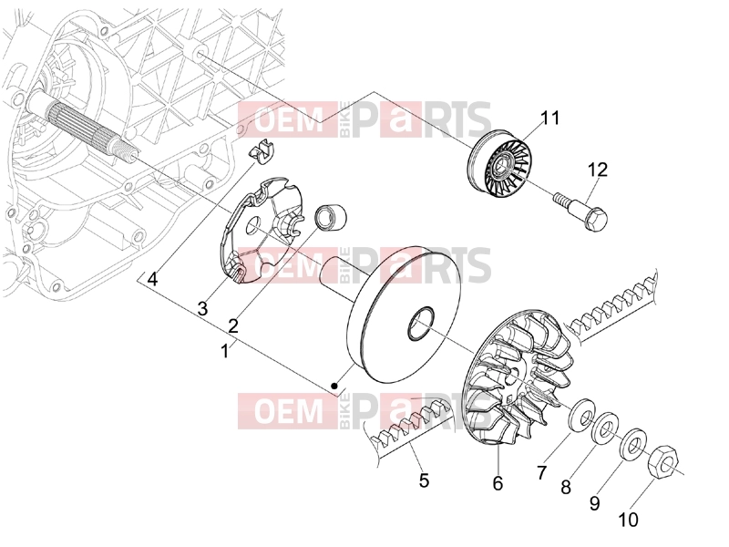 PIAGGIO MP3 400 ie Engine » Driving pulley