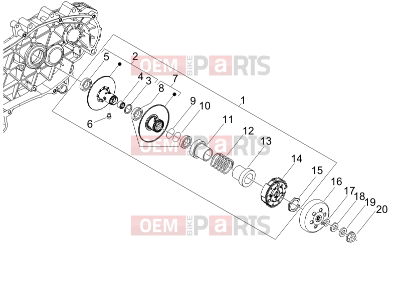PIAGGIO MP3 500 (USA) Engine » Driven pulley