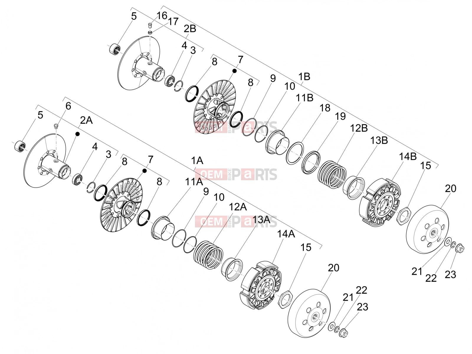 PIAGGIO MP3 500 LT Business Engine » Driven pulley