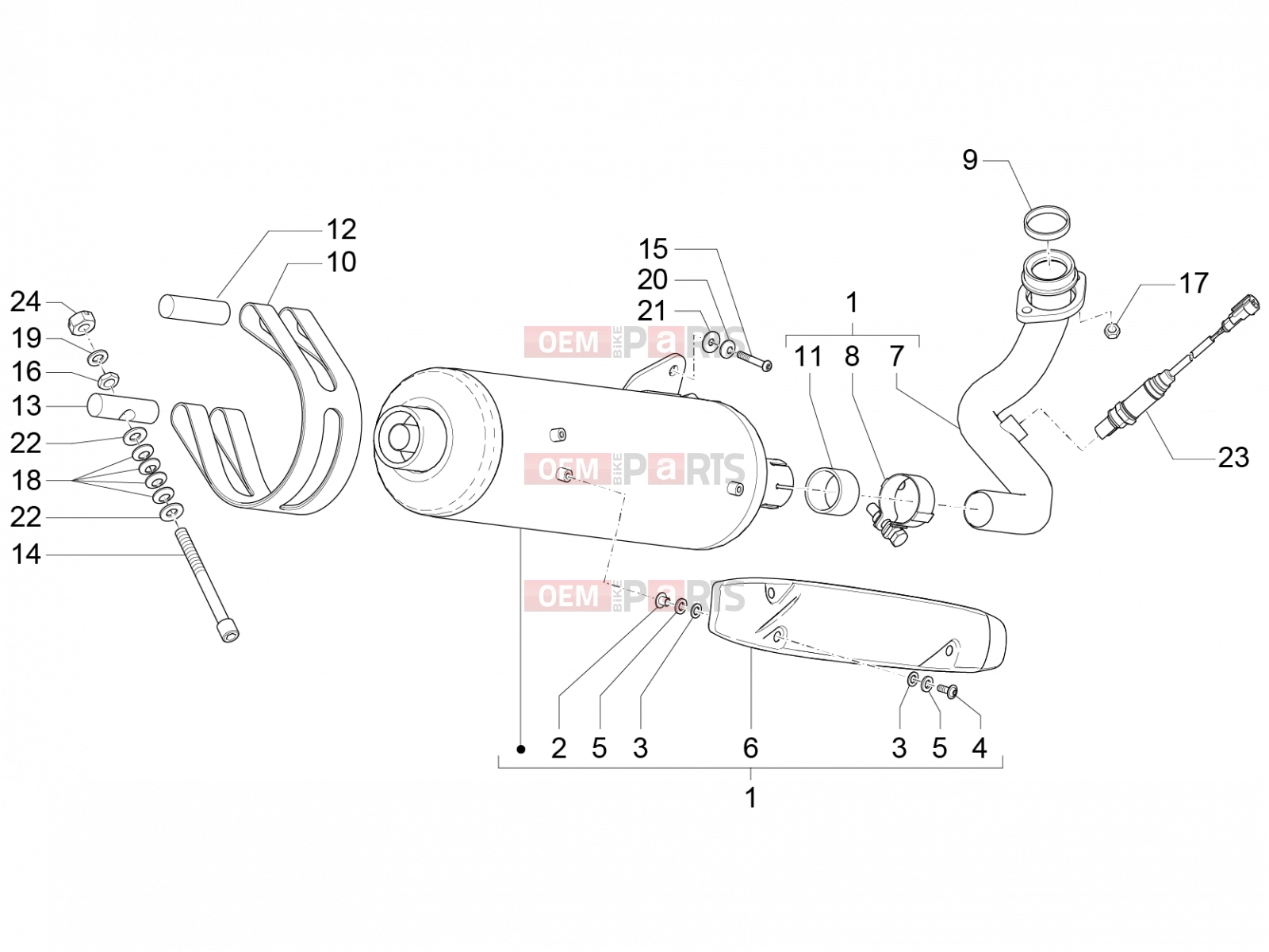 PIAGGIO MP3 500 LT Business Engine » Silencer